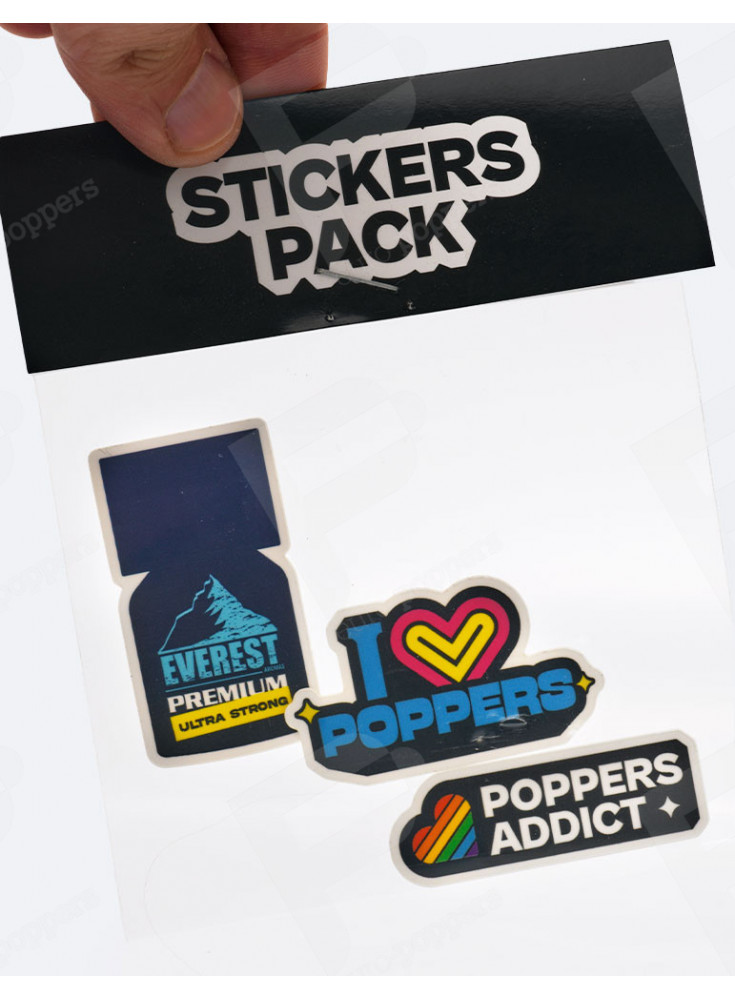 Poppers Sticker x3