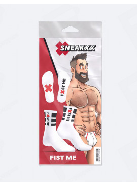 SneakXX Fist Me Witte Sokken packaging