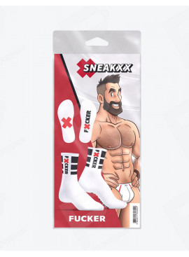 SneakXX Fucker Witte Sokken packaging