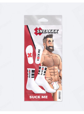 SneakXX Suck Me Witte Sokken packaging
