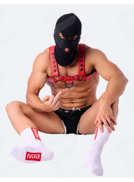 SneakXX Stripe Fucker Witte Sokken man