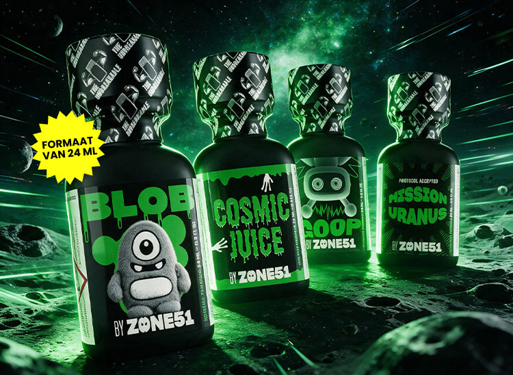 Zone 51-poppers in een buitenaards geïnspireerde stijl