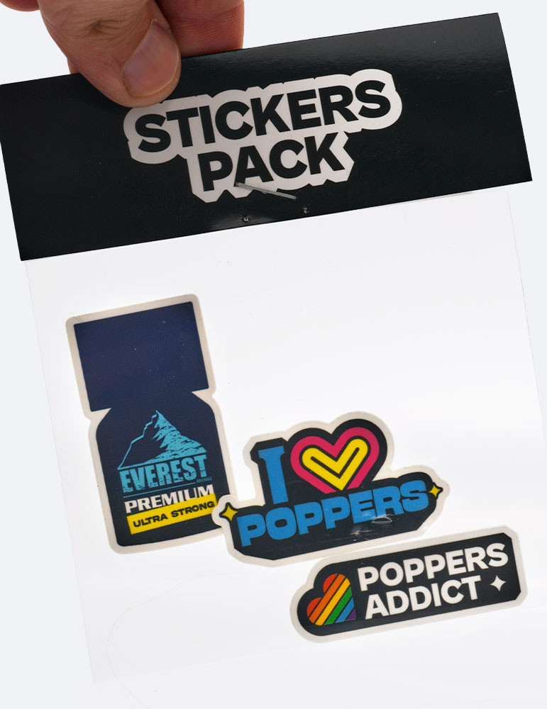 Poppers Sticker x3